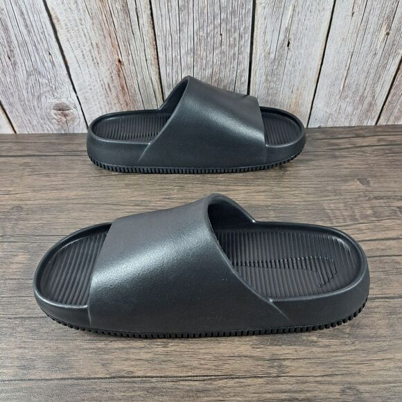 Nike Calm Slide Slip Ons Women's Sz 9 Men's Sz 8 Black (VGC) - Picture 5 of 7